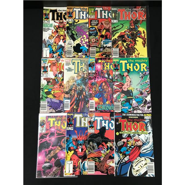 LOT OF 12 THE MIGHTY THOR COMICS (MARVEL COMICS)