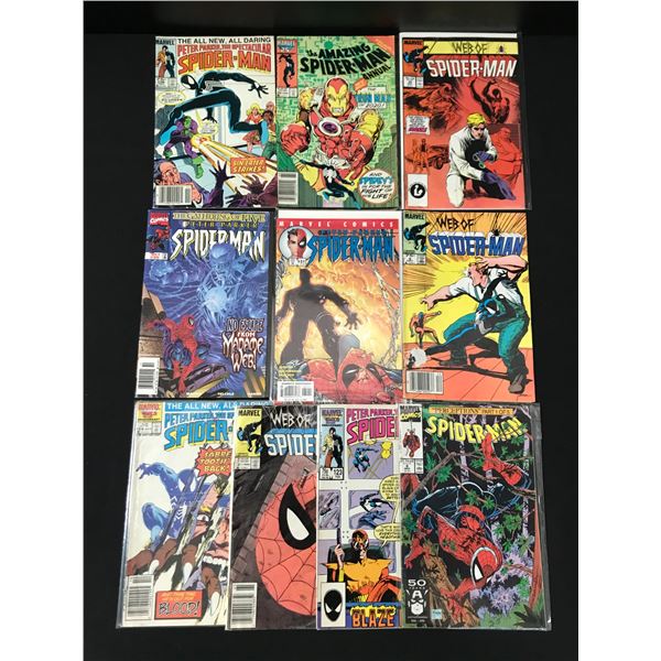 LOT OF 10 SPIDERMAN COMICS (MARVEL COMICS)