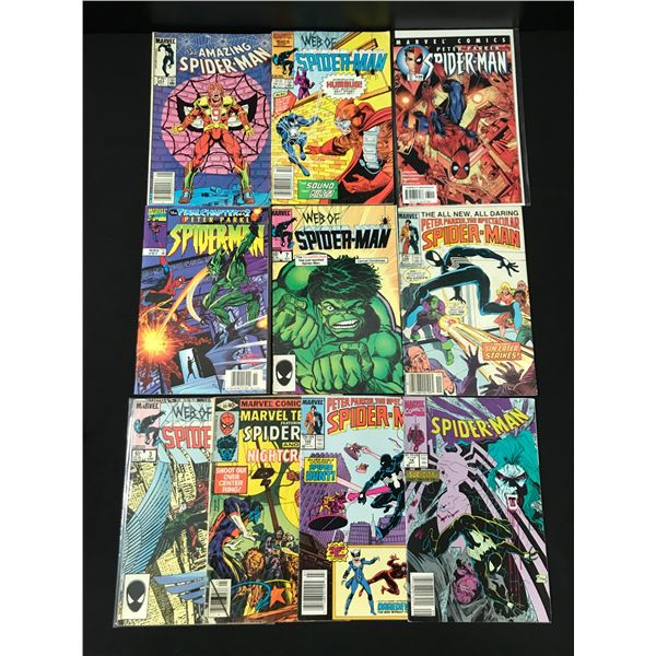 LOT OF 10 SPIDERMAN COMICS (MARVEL COMICS)