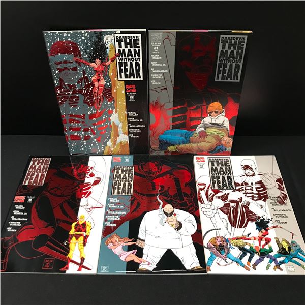 LOT OF 5 DAREDEVIL THE MAN WITHOUT FEAR COMICS - MARVEL COMICS