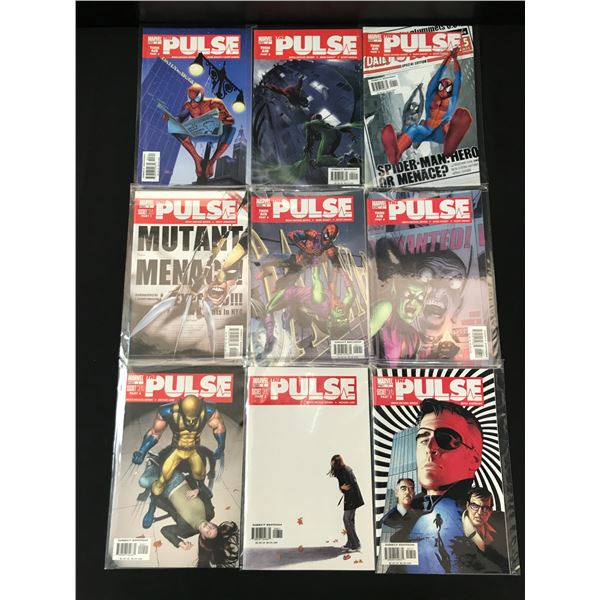 LOT OF 9 THE PULSE COMICS - MARVEL COMICS