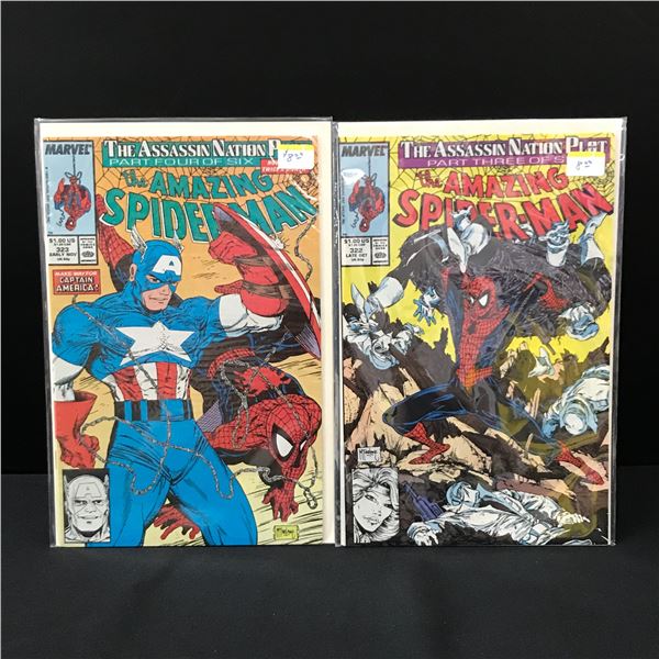 LOT OF 2 AMAZING SPIDERMAN COMICS #322-323 - MARVEL COMICS