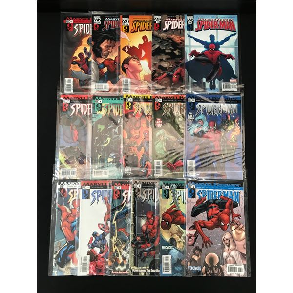 LOT OF 16 MARVEL KNIGHTS SPIDERMAN COMICS - MARVEL COMICS