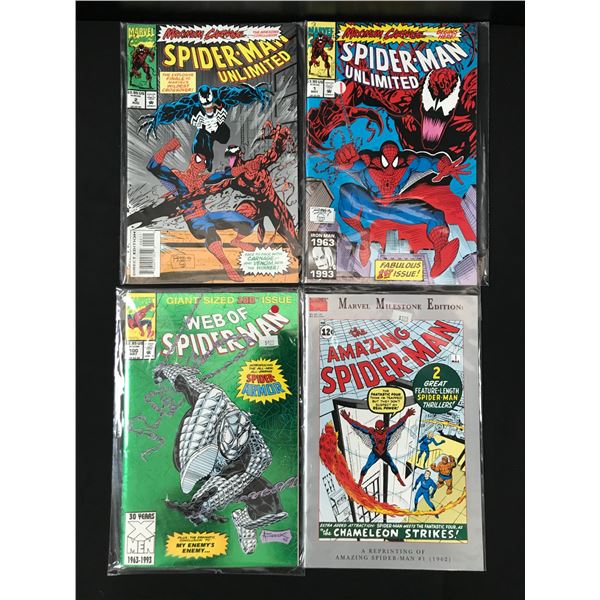 LOT OF 4 SPIDERMAN COMICS (MARVEL COMICS)