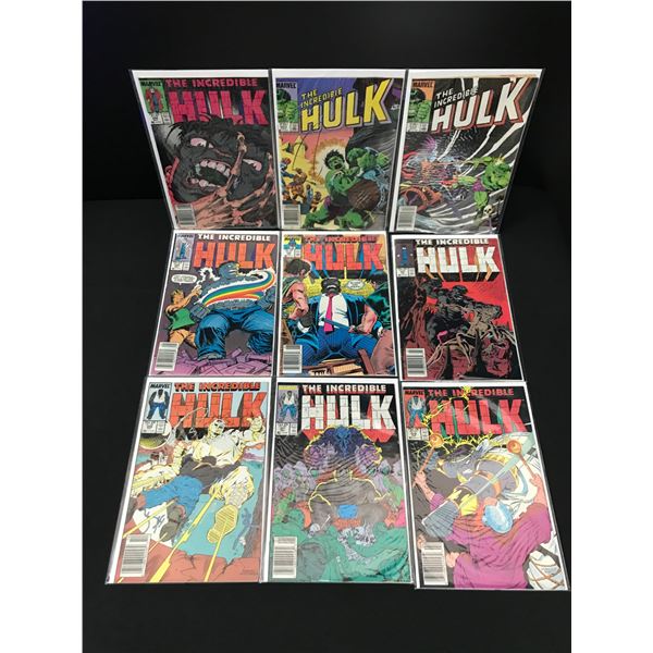 LOT OF 9 THE INCREDIBLE HULK COMICS (MARVEL COMICS)