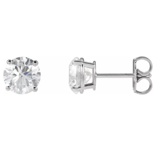 3.0cttw Custom Created Diamond stud Earrings in 14kt White Gold: from Jewel Craft