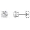 Image 1 : 3.0cttw Custom Created Diamond stud Earrings in 14kt White Gold: from Jewel Craft