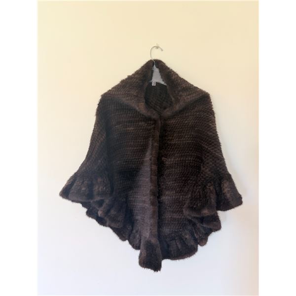 Mahogany Mink Cape Shawl From Cascade Furs