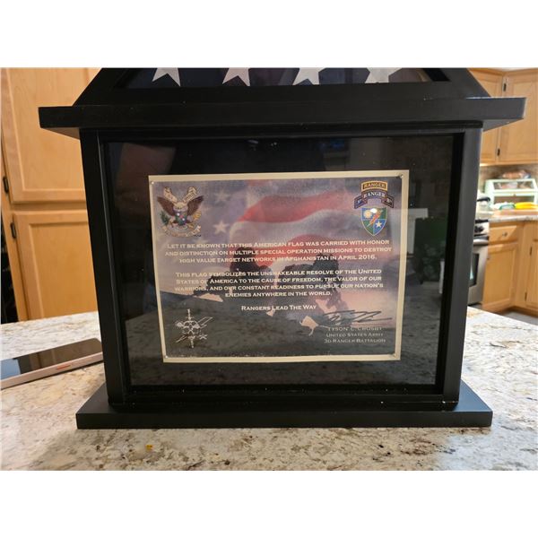 American Flag Carried by US Special Forces deployed to Afghanistan in 2016