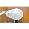 Image 2 : WHITE 3 TIER SINGLE DRAWER COMMERCIAL MOBILE ESTHETICIANS CART WITH ILLUMINATED MAGNIFYING LAMP