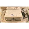 Image 2 : GREY MOBILE 3 TIER ESTHETICIANS CART WITH SILHOUET-TONE SILVER PEEL MACHINE, EQUIPRO MACHINE PARTS