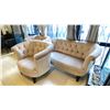 Image 2 : 2 DESIGNER ARMCHAIRS & LOVESEAT