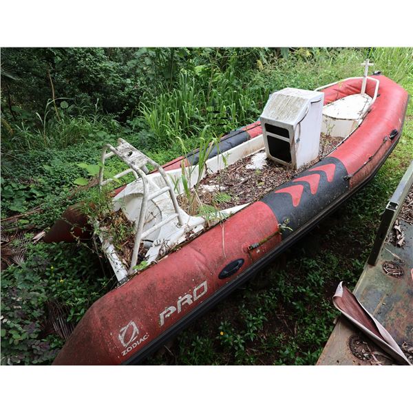 Zodiac Pro Rigid Inflatable Boat (RIB) on Trailer (no outboard motor)