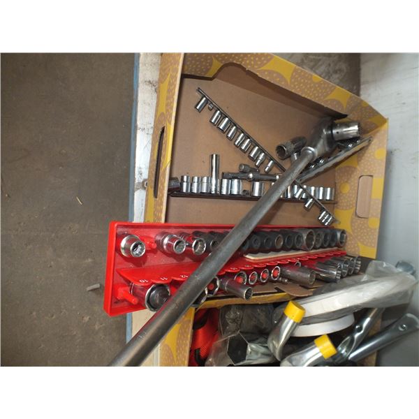 Box Of Sockets & Large Ratchet