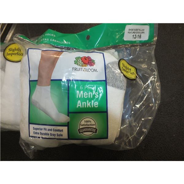 2 Packs Of Men's Ankle Socks