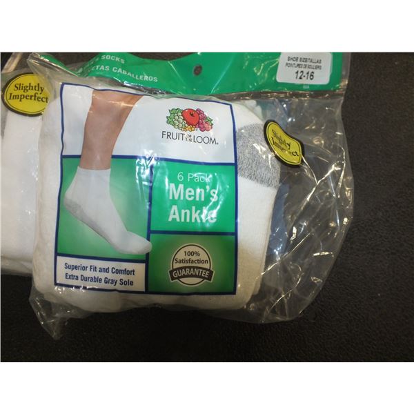 2 Packs Of Men's Ankle Socks
