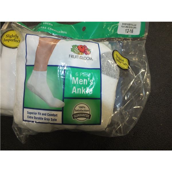 2 Packs Of Men's Ankle Socks