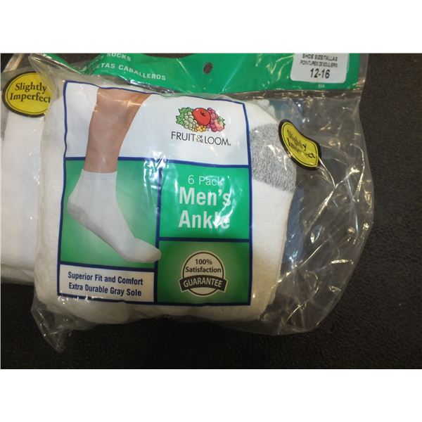 2 Packs Of Men's Ankle Socks