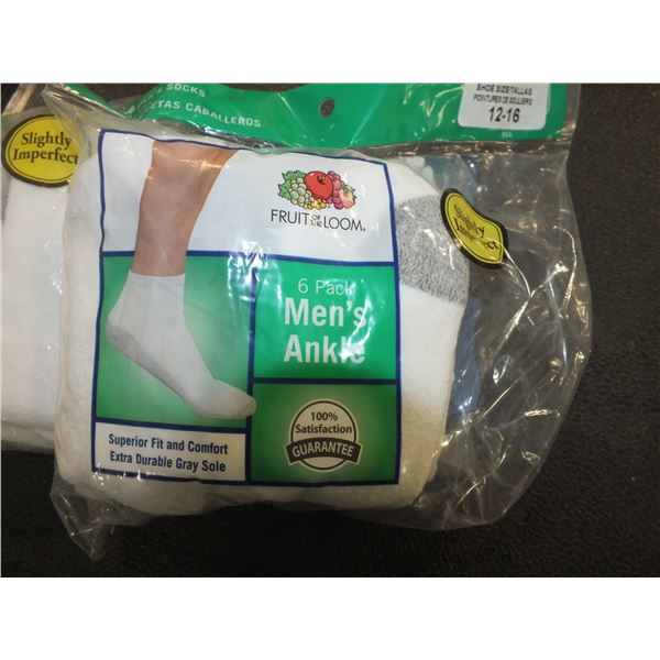 2 Packs Of Men's Ankle Socks