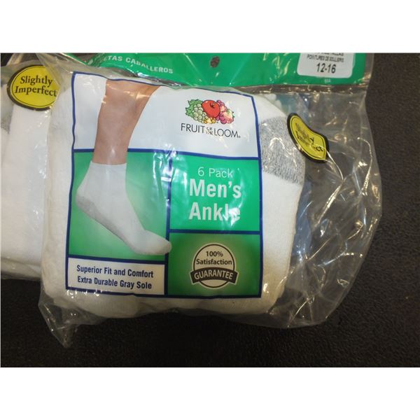 2 Packs Of Men's Ankle Socks