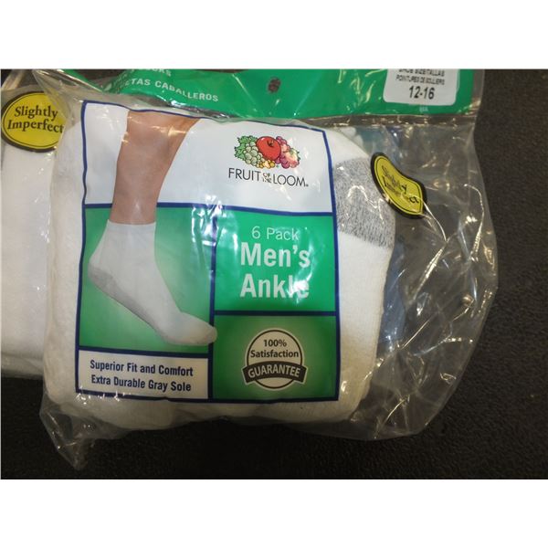 2 Packs Of Men's Ankle Socks