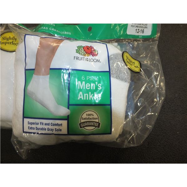 2 Packs Of Men's Ankle Socks