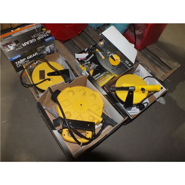 4 Retractable Job Light Reels