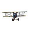 Image 3 : Vintage metal British WWI bi-plane 14"x12"