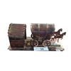 Image 1 : Covered wagon music box, metal, works, 10" long
