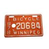 Image 1 : Vintage bicycle plate Winnipeg 1978