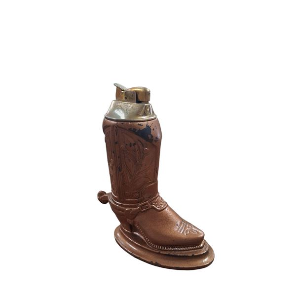 Vintage cowboy boot lighter approx 5.5" high