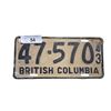 Image 1 : Vintage 1943 BC plate