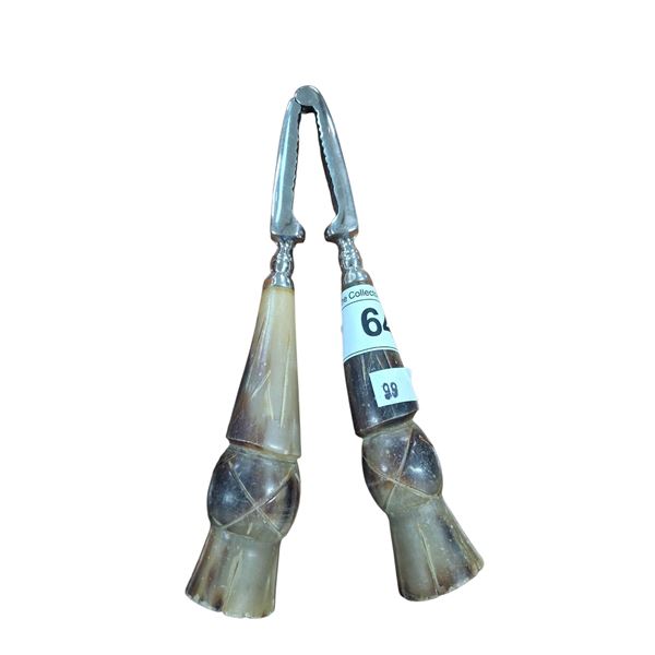 Vintage buffalo horn nutcracker