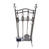 Image 1 : Nice heavy duty well made steel fireplace tool set 34" tall
