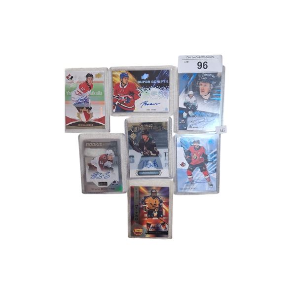 7 autographed hockey cards