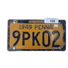 Image 1 : Vintage 1949 Penn license plate