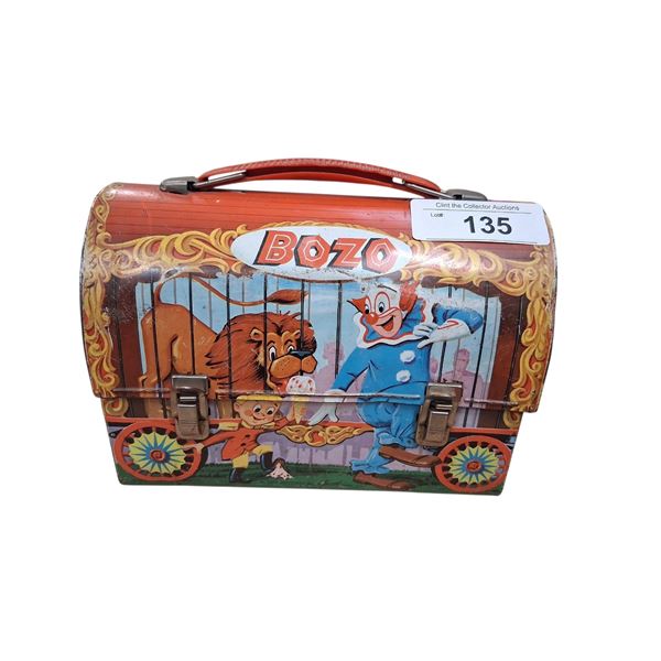 Vintage Bozo The Clown metal lunch box