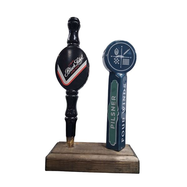 4 Winds & Black Label beer tap handles