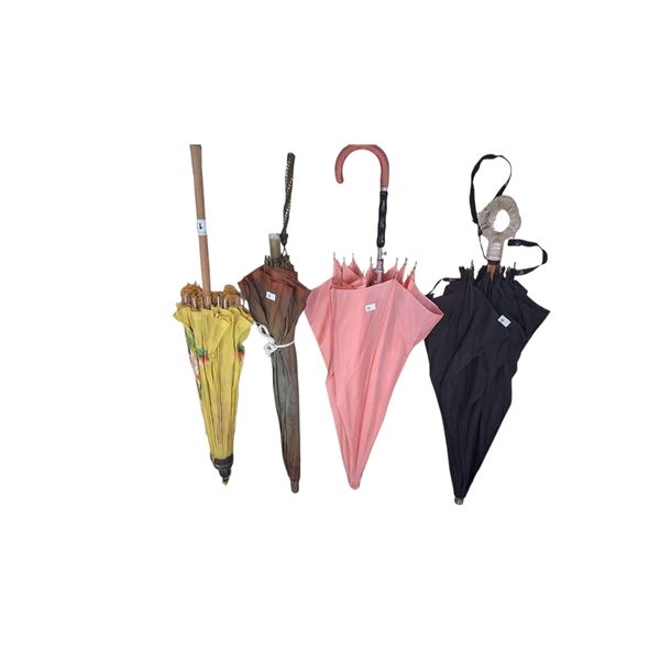4 vintage parasols