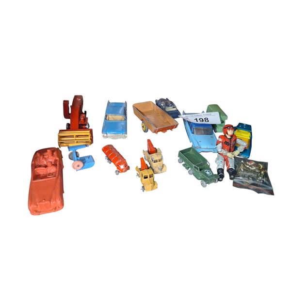 Collection of vintage die cast pieces approx 13 pieces