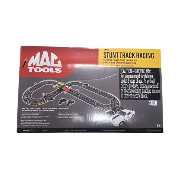 NIB Stunt Track racing set, large