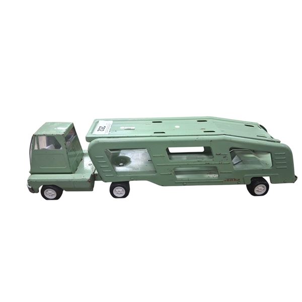 Vintage pressed steel 60s/70s Tonka car hauler 16"