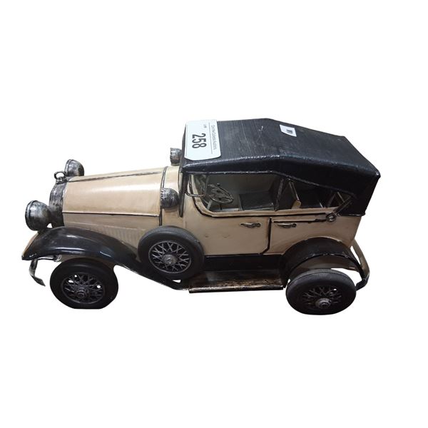 Metal decorator car vintage 11"