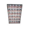 Image 1 : Collection of uncut hockey cards, 80s Calgary Flames, framed 22"x13"