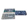 Image 1 : 3 license plates, 76 Sask, BC, Man