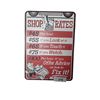 Image 1 : Metal Shop Rates sign 16"x8"