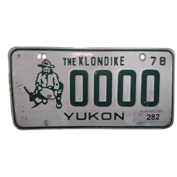 Vintage 1978 "The Klondike" Yukon license plate