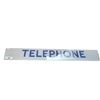 Image 1 : Vintage glass telephone booth sign 35"x5"
