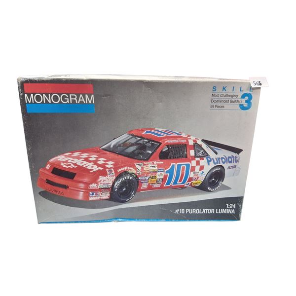 1:24 scale 10 Purolator Lumina race car model kit