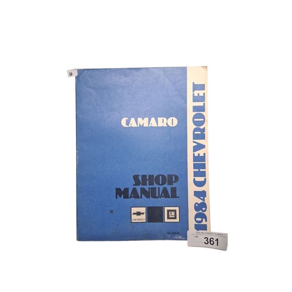 1984 Chevrolet Camaro shop manual